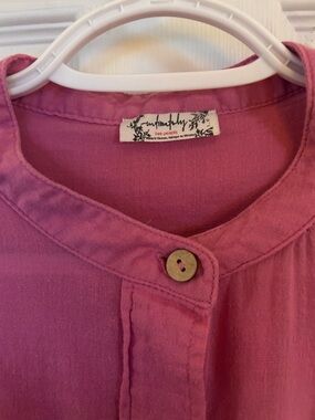 intimately Free People Pink Button-Front Tunic